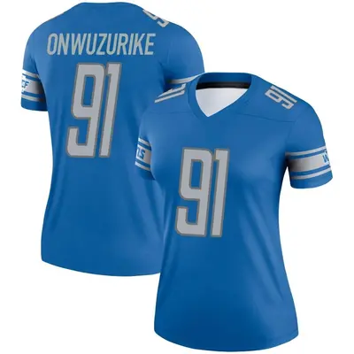 Women's Legend Levi Onwuzurike Detroit Lions Blue Jersey