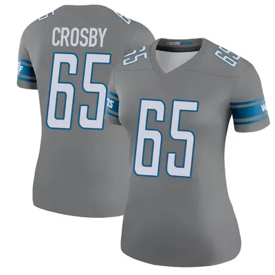 Women's Legend Tyrell Crosby Detroit Lions Color Rush Steel Jersey