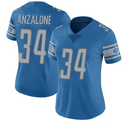 Women's Limited Alex Anzalone Detroit Lions Blue Team Color Vapor Untouchable Jersey