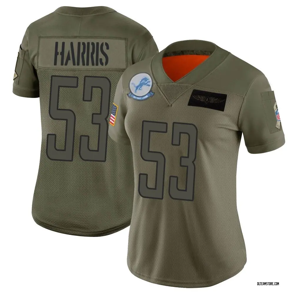 Women's Limited Charles Harris Detroit Lions Camo 2019 Salute to Service Jersey