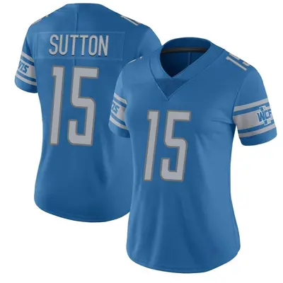 Women's Limited Corey Sutton Detroit Lions Blue Team Color Vapor Untouchable Jersey