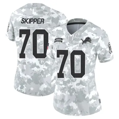 Women's Limited Dan Skipper Detroit Lions Arctic Camo 2024 Salute to Service Jersey