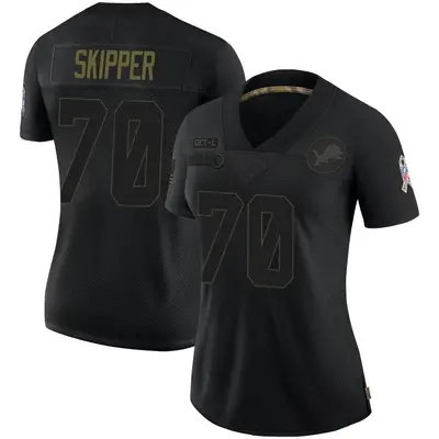 Women's Limited Dan Skipper Detroit Lions Black 2020 Salute To Service Jersey