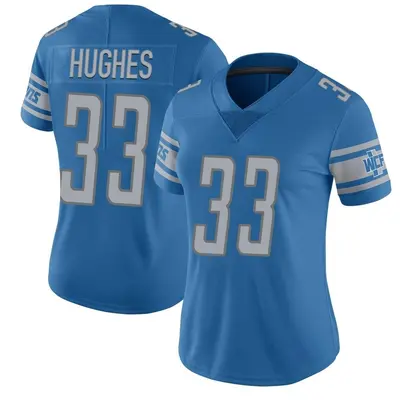 Women's Limited JuJu Hughes Detroit Lions Blue Team Color Vapor Untouchable Jersey