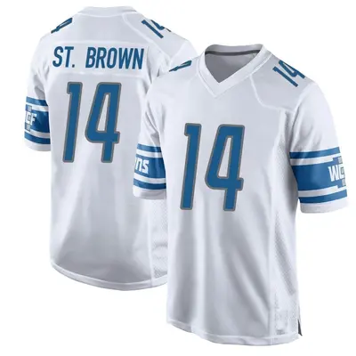 Youth Game Amon-Ra St. Brown Detroit Lions White Jersey