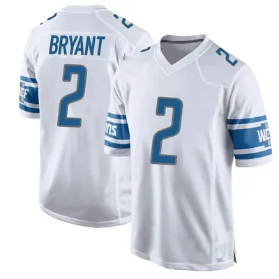 Youth Game Austin Bryant Detroit Lions White Jersey