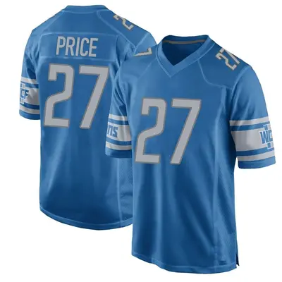 Youth Game Bobby Price Detroit Lions Blue Team Color Jersey