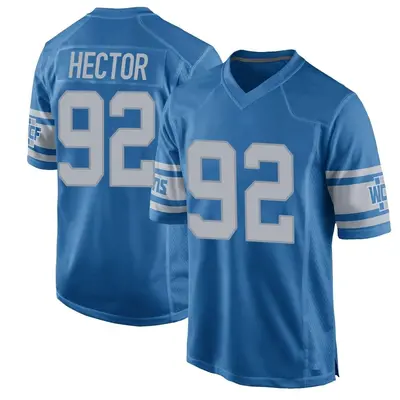 Youth Game Bruce Hector Detroit Lions Blue Throwback Vapor Untouchable Jersey