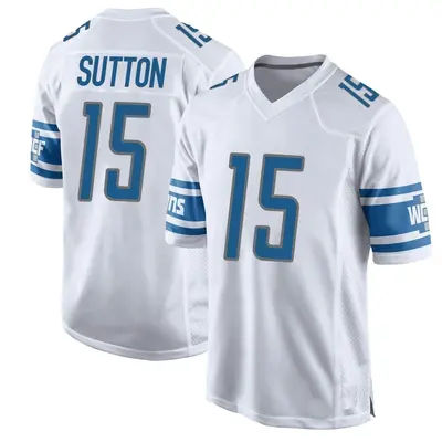 Youth Game Corey Sutton Detroit Lions White Jersey