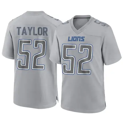 Youth Game Demetrius Taylor Detroit Lions Gray Atmosphere Fashion Jersey