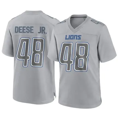 Youth Game Derrick Deese Jr. Detroit Lions Gray Atmosphere Fashion Jersey