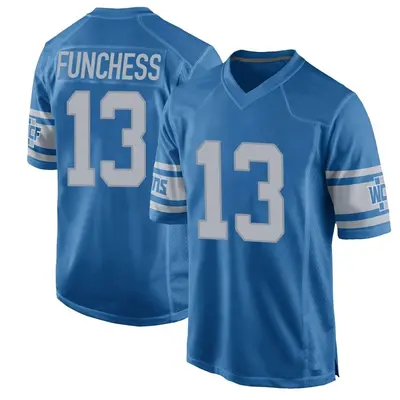Youth Game Devin Funchess Detroit Lions Blue Throwback Vapor Untouchable Jersey