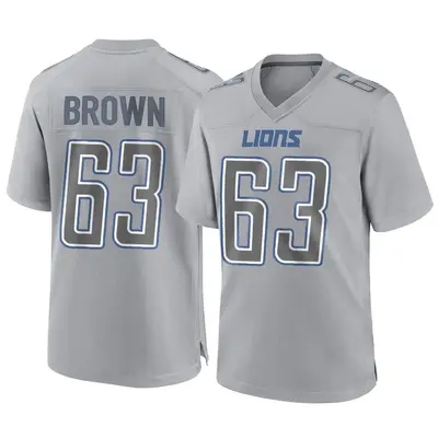 Youth Game Evan Brown Detroit Lions Gray Atmosphere Fashion Jersey