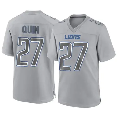 Youth Game Glover Quin Detroit Lions Gray Atmosphere Fashion Jersey