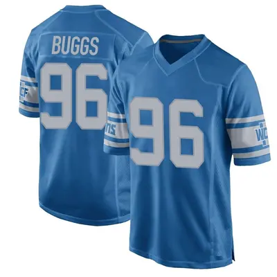 Youth Game Isaiah Buggs Detroit Lions Blue Throwback Vapor Untouchable Jersey