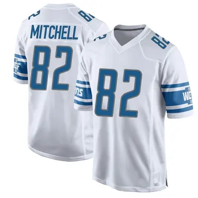 Youth Game James Mitchell Detroit Lions White Jersey