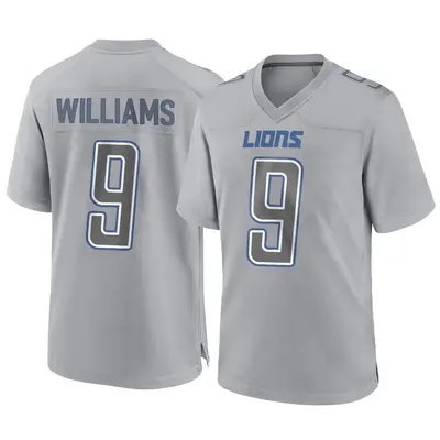 Youth Game Jameson Williams Detroit Lions Gray Atmosphere Fashion Jersey