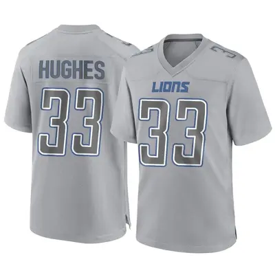 Youth Game JuJu Hughes Detroit Lions Gray Atmosphere Fashion Jersey