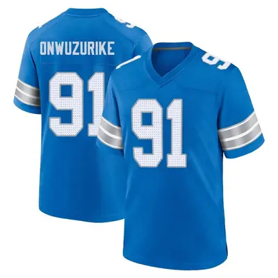 Youth Game Levi Onwuzurike Detroit Lions Blue 2nd Jersey