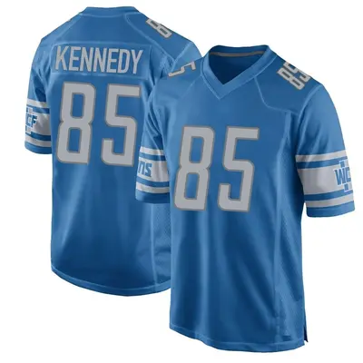 Youth Game Tom Kennedy Detroit Lions Blue Team Color Jersey