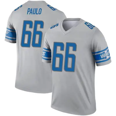Youth Legend Darrin Paulo Detroit Lions Gray Inverted Jersey