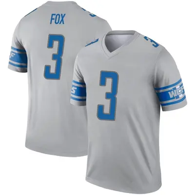 Youth Legend Jack Fox Detroit Lions Gray Inverted Jersey