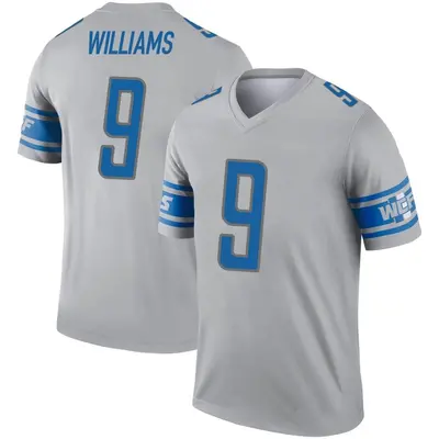 Youth Legend Jameson Williams Detroit Lions Gray Inverted Jersey