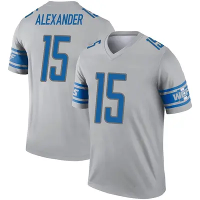 Youth Legend Maurice Alexander Detroit Lions Gray Inverted Jersey