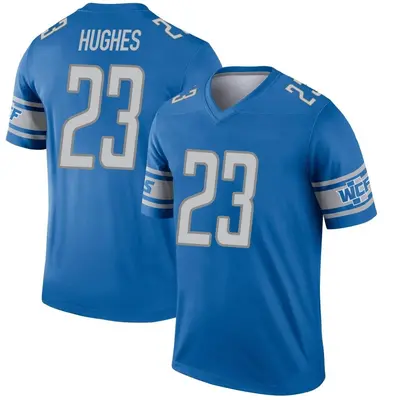 Youth Legend Mike Hughes Detroit Lions Blue Jersey