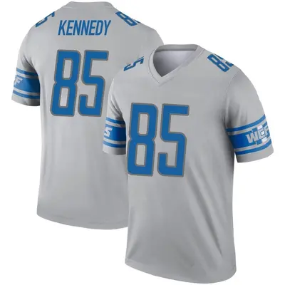 Youth Legend Tom Kennedy Detroit Lions Gray Inverted Jersey