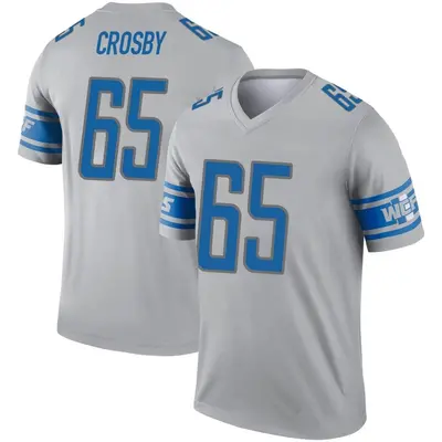 Youth Legend Tyrell Crosby Detroit Lions Gray Inverted Jersey