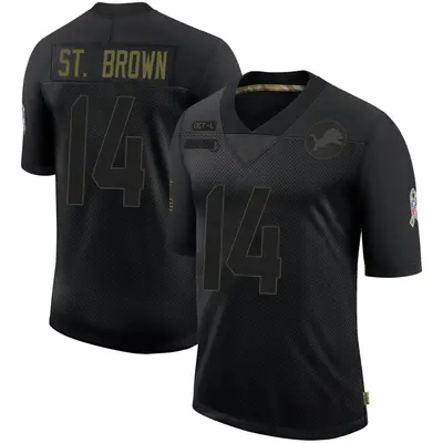 Youth Limited Amon-Ra St. Brown Detroit Lions Black 2020 Salute To Service Jersey