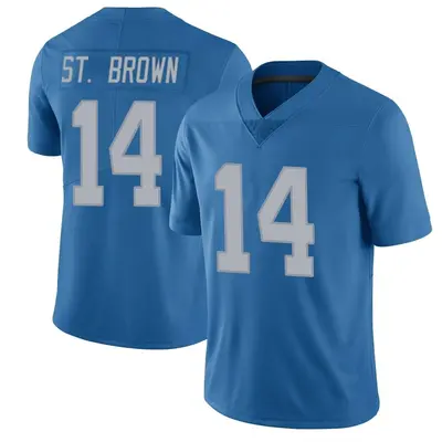 Youth Limited Amon-Ra St. Brown Detroit Lions Blue Throwback Vapor Untouchable Jersey