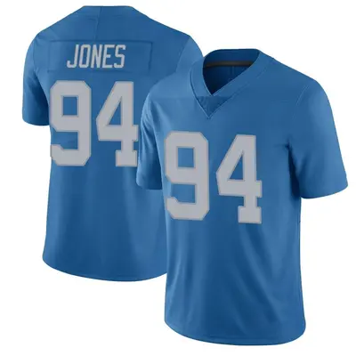 Youth Limited Benito Jones Detroit Lions Blue Throwback Vapor Untouchable Jersey