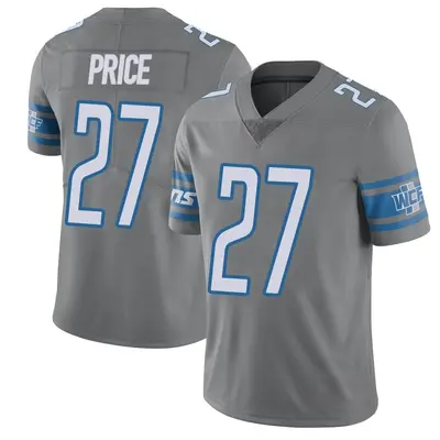 Youth Limited Bobby Price Detroit Lions Color Rush Steel Vapor Untouchable Jersey