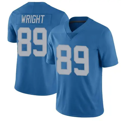 Youth Limited Brock Wright Detroit Lions Blue Throwback Vapor Untouchable Jersey