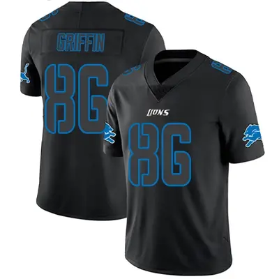 Youth Limited Garrett Griffin Detroit Lions Black Impact Jersey