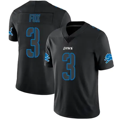 Youth Limited Jack Fox Detroit Lions Black Impact Jersey