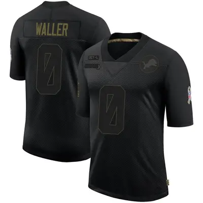 Youth Limited Jermaine Waller Detroit Lions Black 2020 Salute To Service Jersey