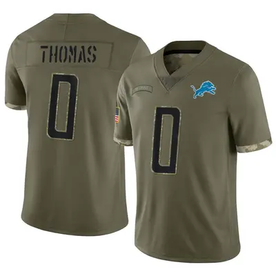 Youth Limited Jordan Thomas Detroit Lions Olive 2022 Salute To Service Jersey