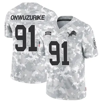Youth Limited Levi Onwuzurike Detroit Lions Arctic Camo 2024 Salute to Service Jersey