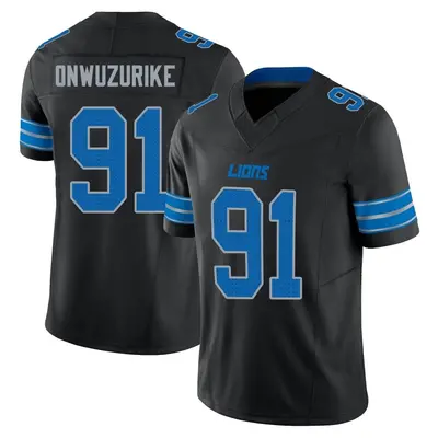 Youth Limited Levi Onwuzurike Detroit Lions Black Alternate Vapor F.U.S.E. 2nd Jersey
