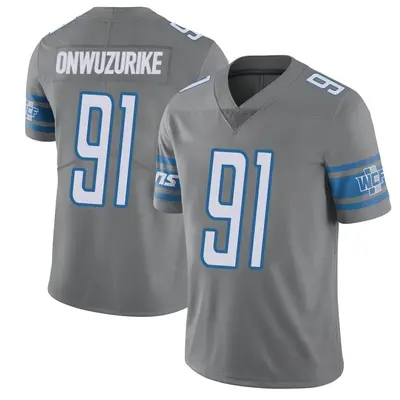 Youth Limited Levi Onwuzurike Detroit Lions Color Rush Steel Vapor Untouchable Jersey