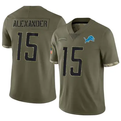 Youth Limited Maurice Alexander Detroit Lions Olive 2022 Salute To Service Jersey