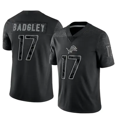 Youth Limited Michael Badgley Detroit Lions Black Reflective Jersey