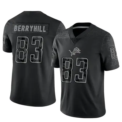 Youth Limited Stanley Berryhill Detroit Lions Black Reflective Jersey