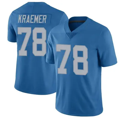 Youth Limited Tommy Kraemer Detroit Lions Blue Throwback Vapor Untouchable Jersey